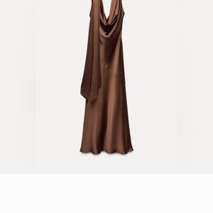 Zara Chocolate Brown Backless Dress